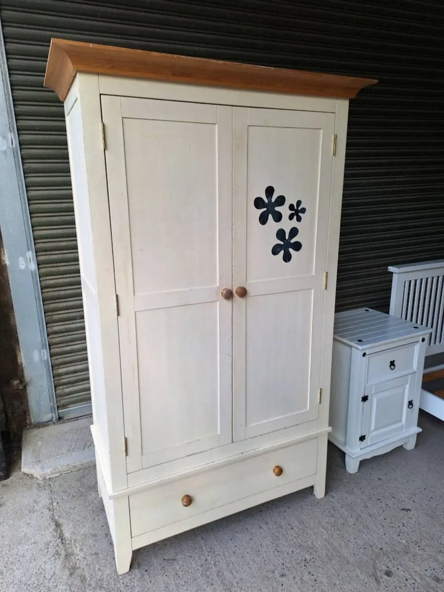 Wooden Farmhouse Wardrobe (DELIVERY) - Image 1