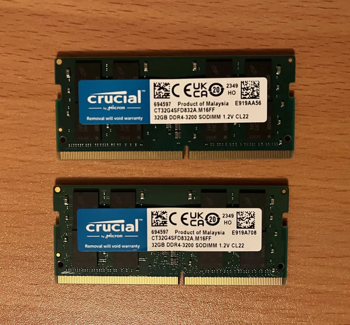 64 Gb DDR 4 Memory Ram for Laptops (2x32 Gb)