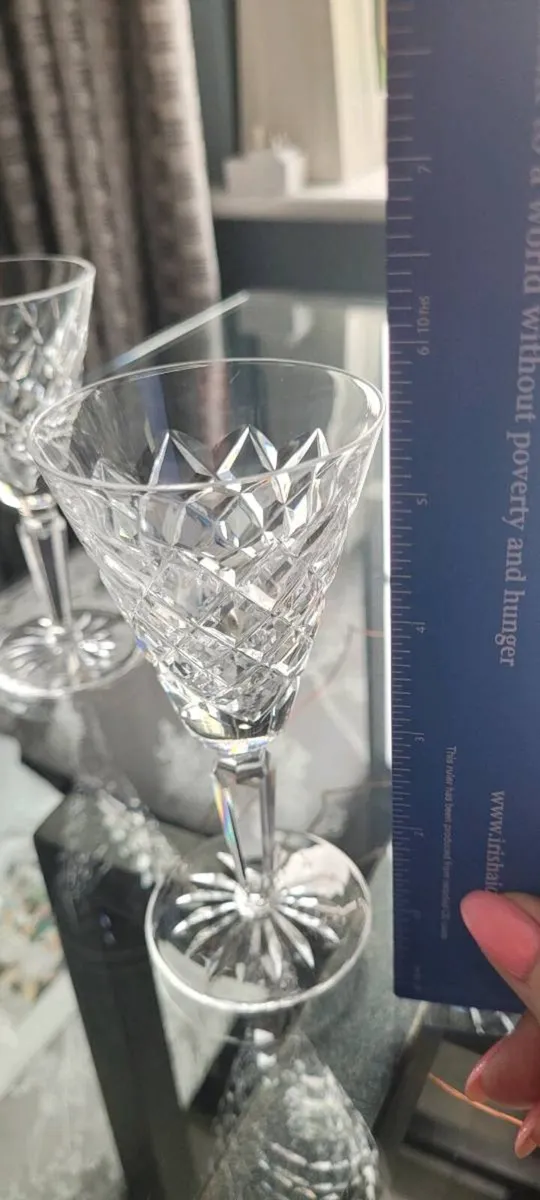 Waterford crystal sherry glasses x 6 - Image 4