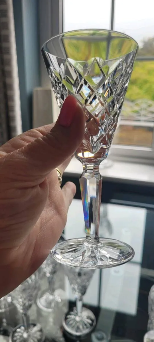Waterford crystal sherry glasses x 6 - Image 2