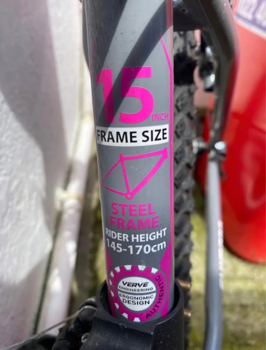 Pink and Grey Kids Bike, 15inch Frame - Image 4