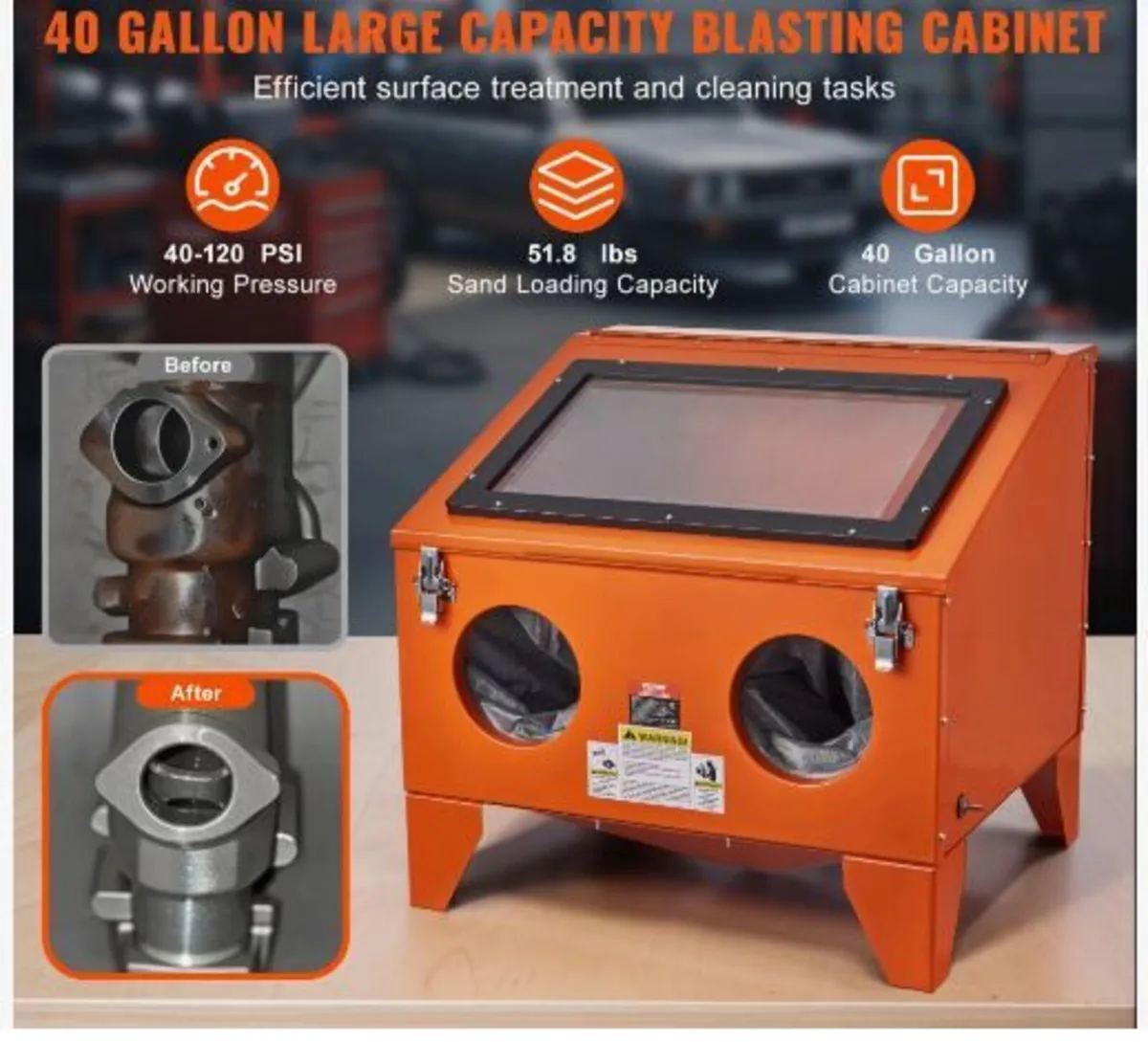 151.4 L Sandblasting Cabinet Benchtop Cabinet - Image 1
