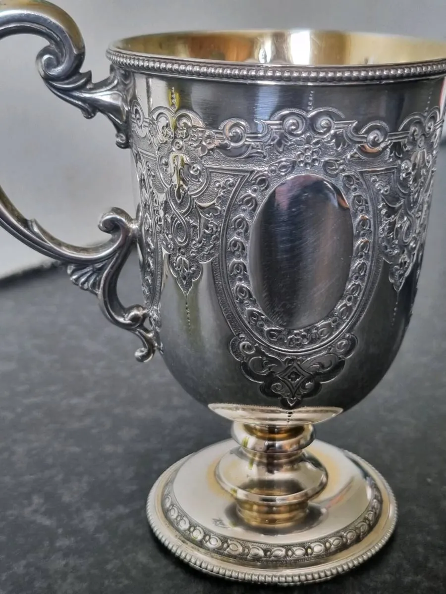925 sterling christening cup - Image 1