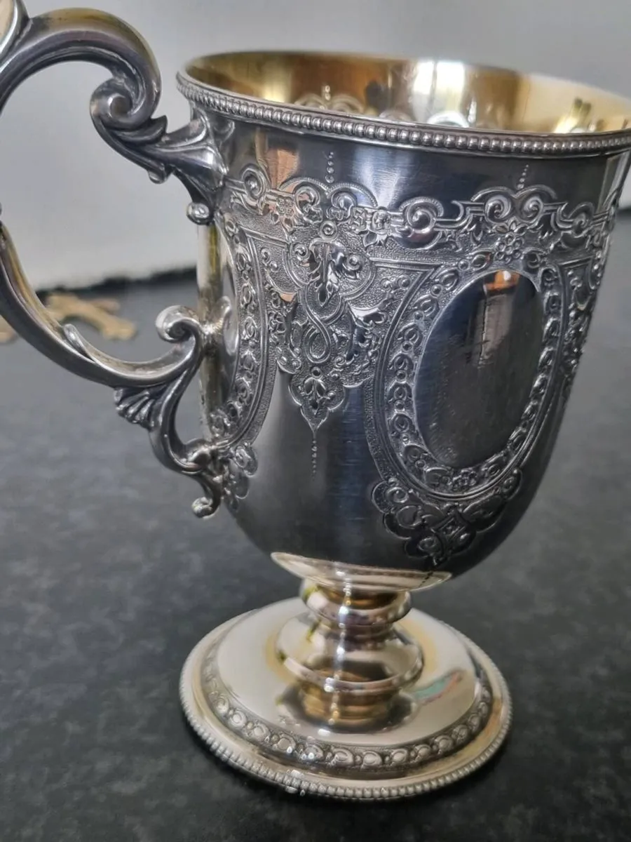 925 sterling christening cup - Image 4