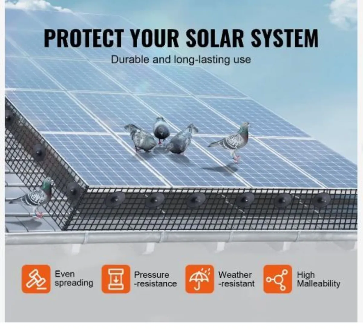20 x 3048 cm Solar Panel Bird Guard - Image 2