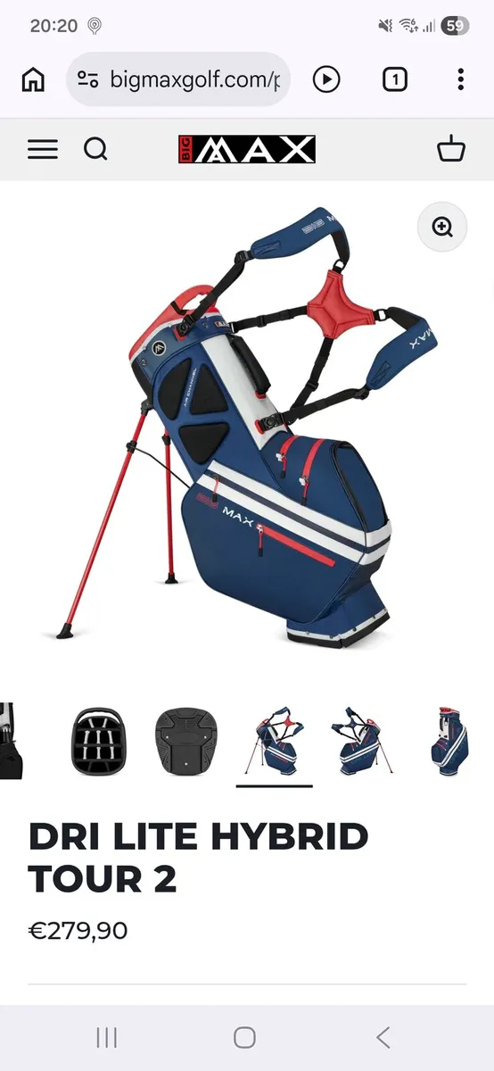 BIG MAX DRI LITE HYBRID 2 TOUR STAND BAG - Image 1