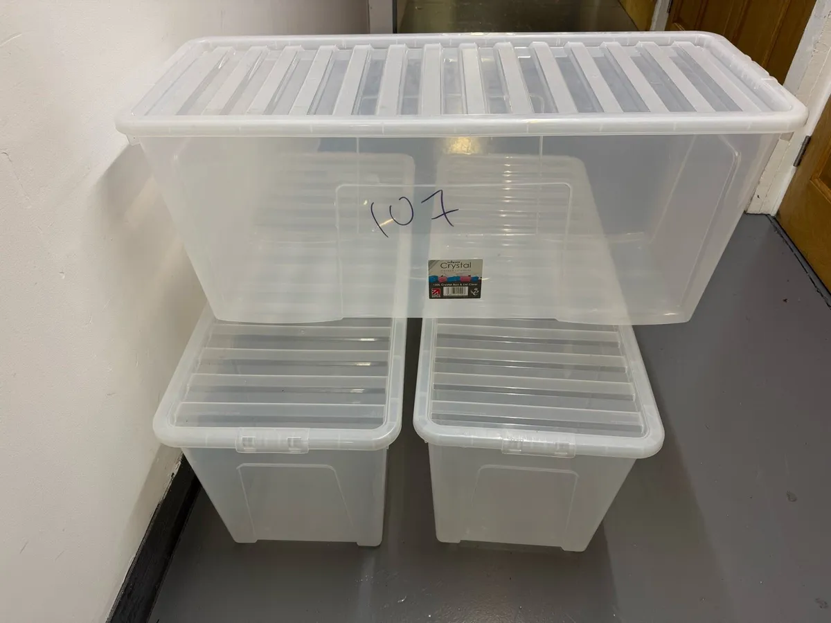 Wham 133 ltr Crystal Box & Lid x 3 - Image 1