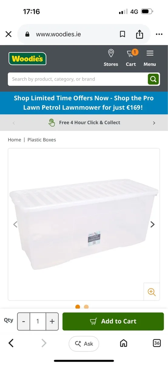Wham 133 ltr Crystal Box & Lid x 3 - Image 4