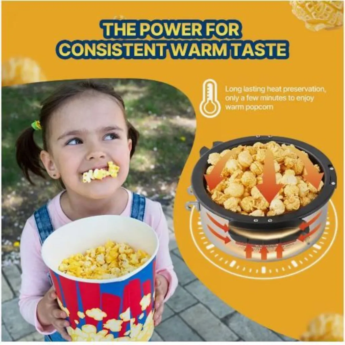 Popcorn Maker, 480W Popcorn Popper Machine - Image 4