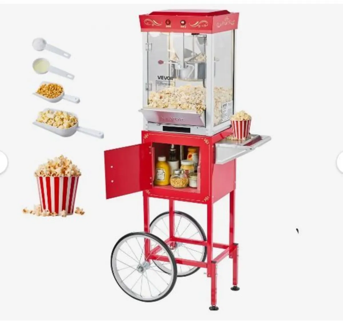 Popcorn Machine with Cart 800W - Image 1