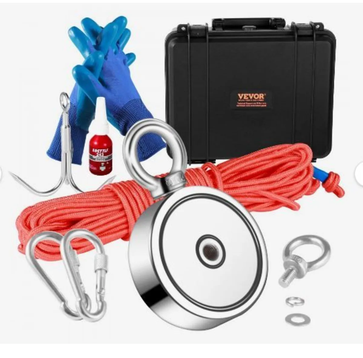 Magnet Fishing Kit, 544.3 kg Pulling Force - Image 3