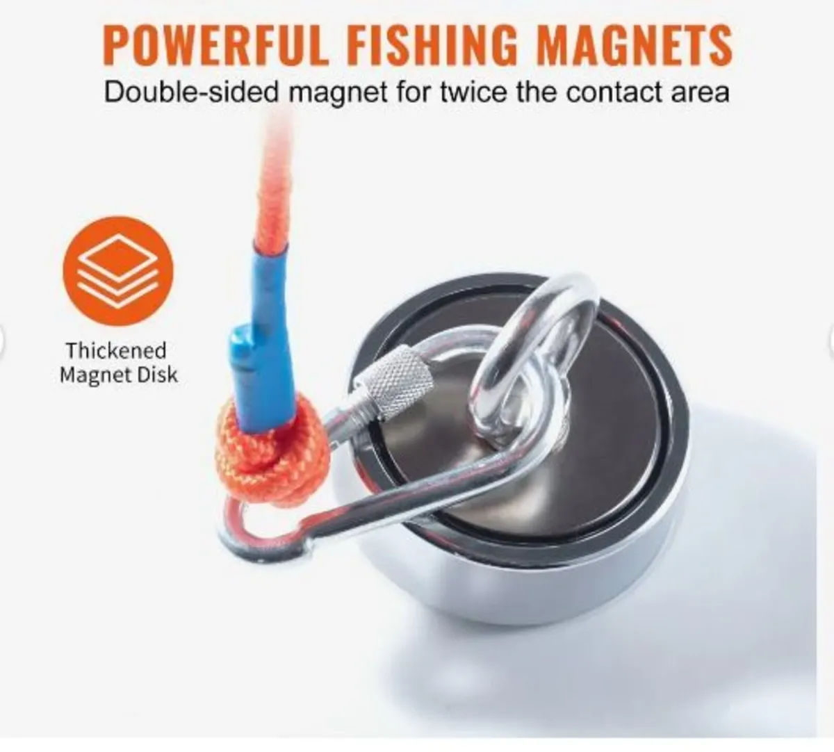 Magnet Fishing Kit, 544.3 kg Pulling Force - Image 2