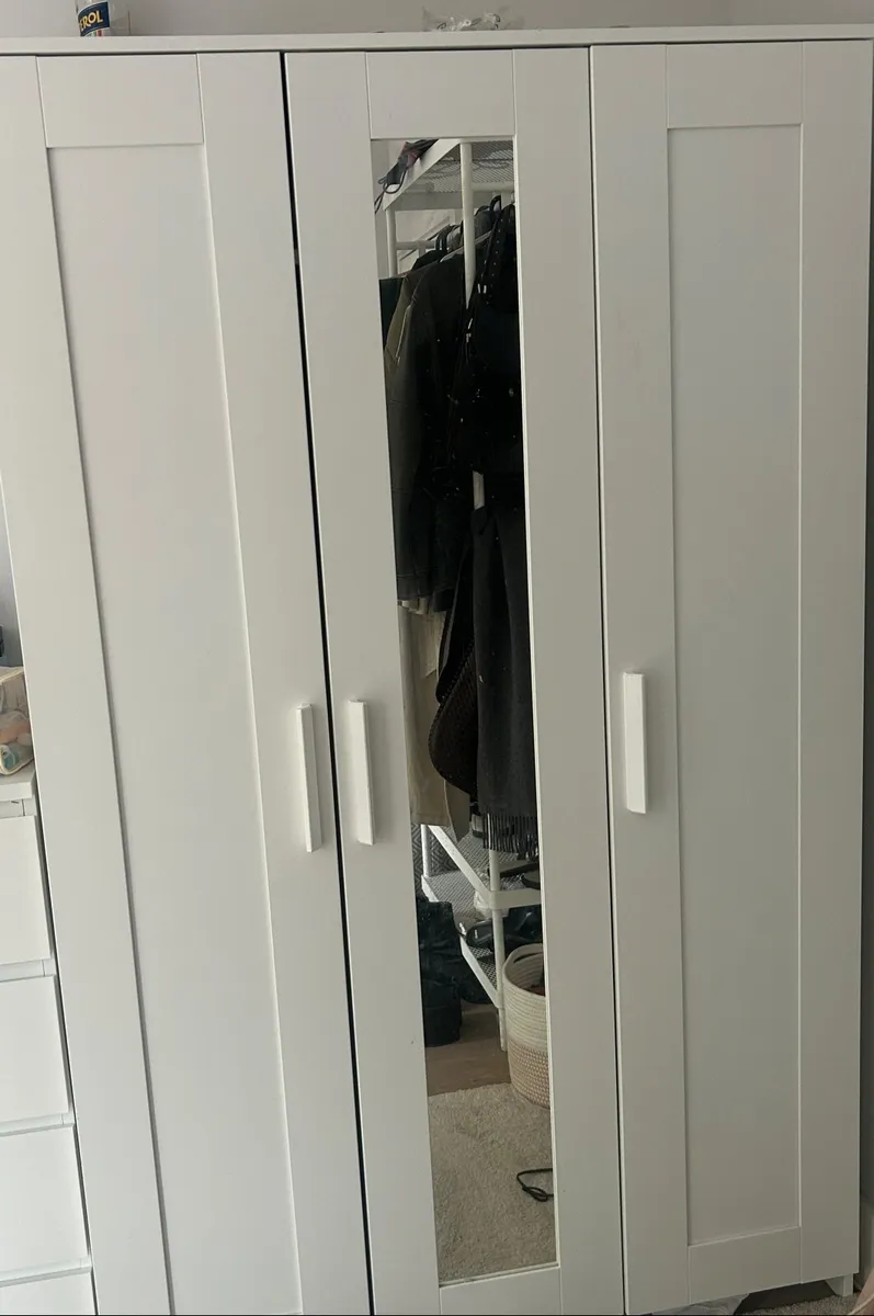 IKEA Brimes wardrobe white 3 doors. 117x50x190 cm - Image 2