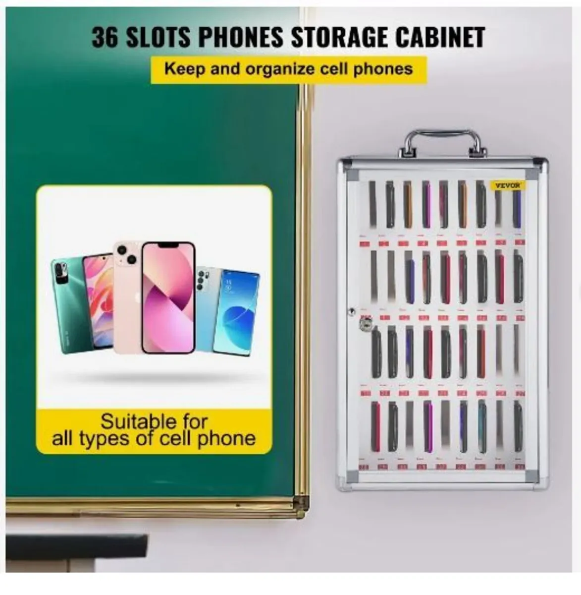 Cell Phone Storage Cabinet, 36 Slots - Image 2
