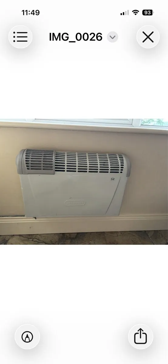 DeLonghi Wall Mounted Electric Heater - Image 3