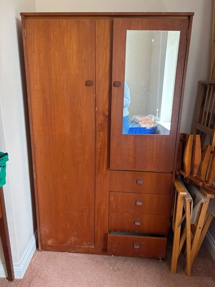 Mid-Century solid wood Wardrobe - Image 1