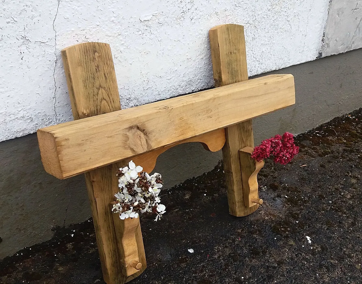 Rustic Oak Beam Floating Shelf / Display - Image 1