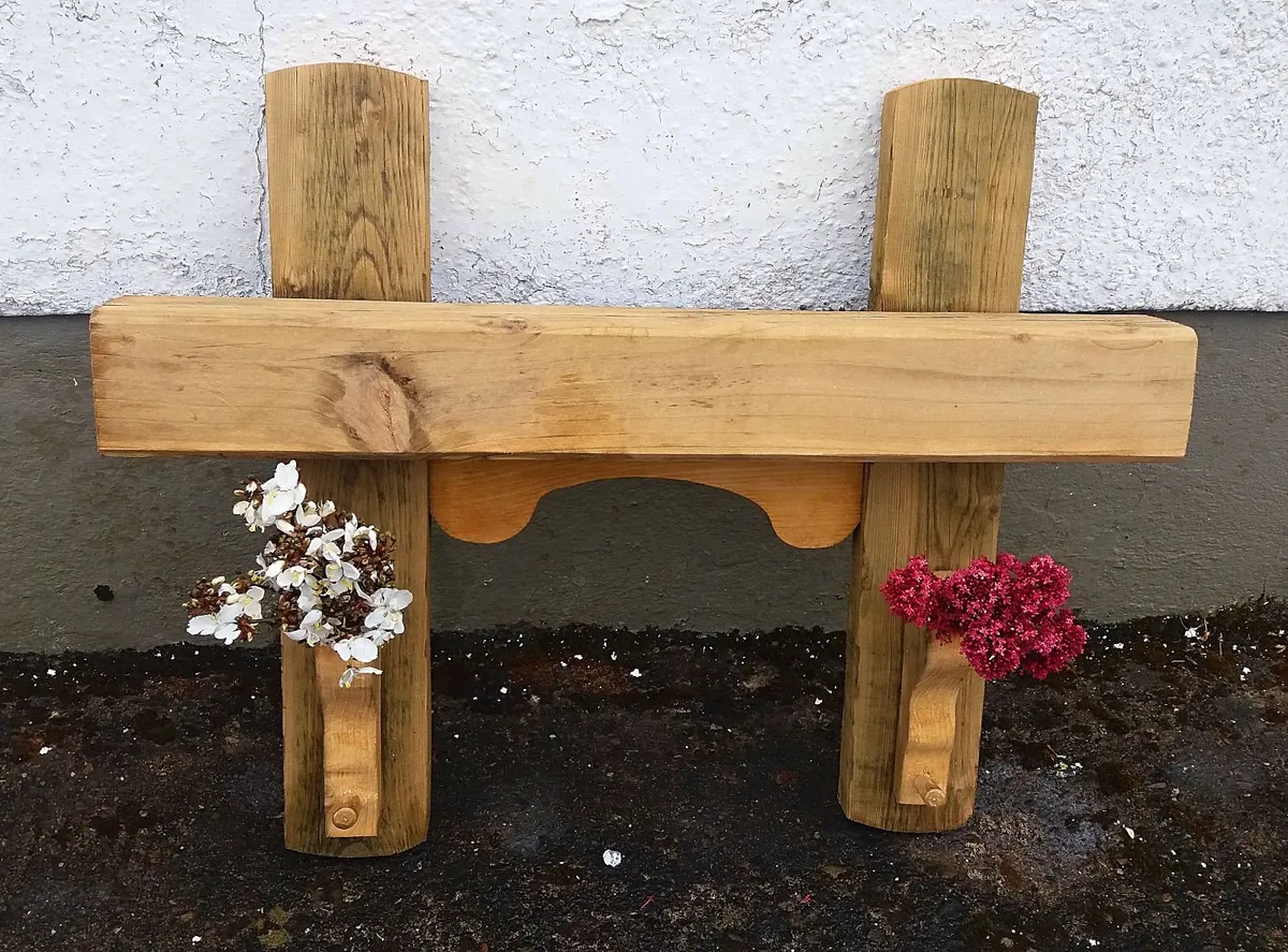 Rustic Oak Beam Floating Shelf / Display - Image 3