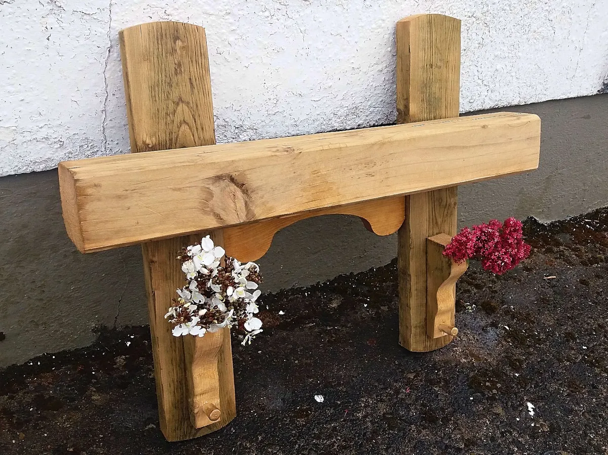 Rustic Oak Beam Floating Shelf / Display - Image 2