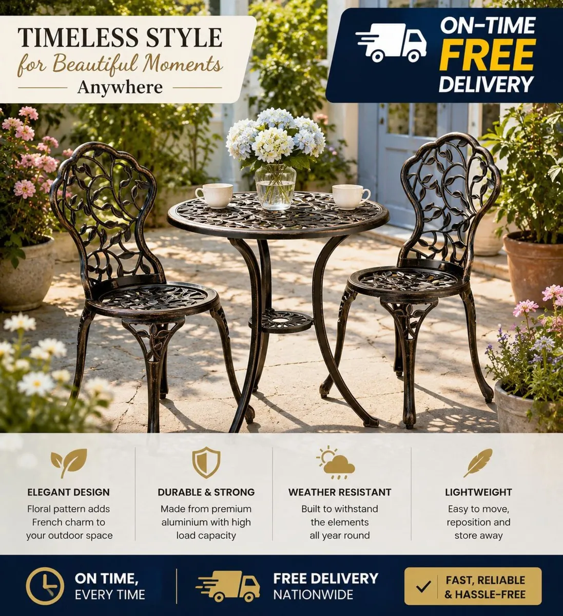 French Country Bistro Set - Image 1