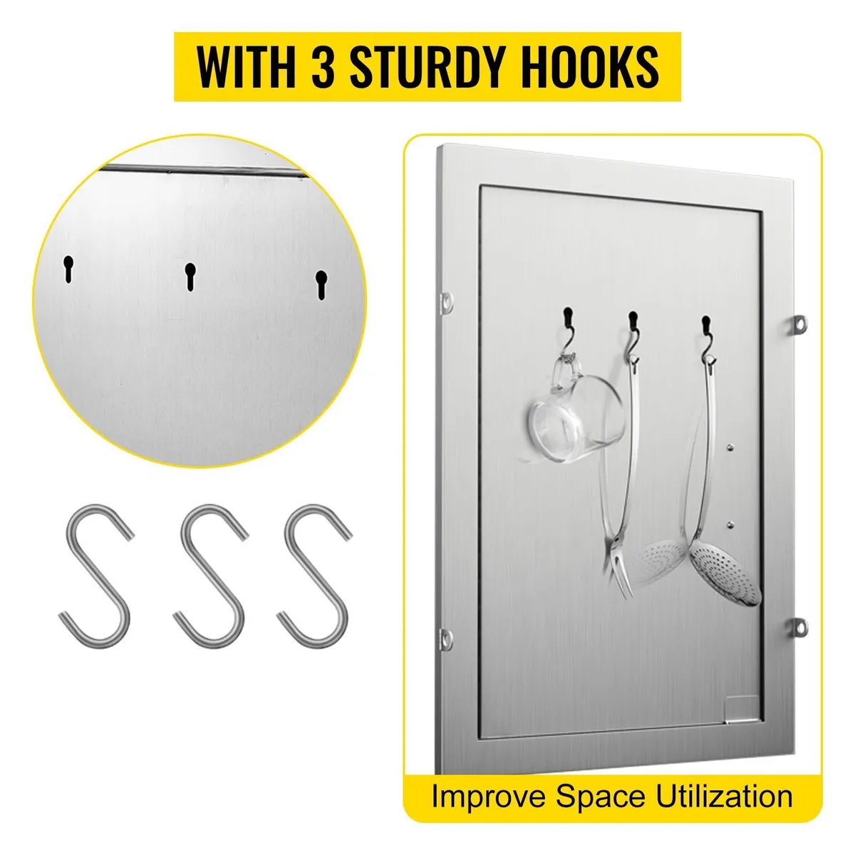 BBQ Access Door 14" x20" Single Wall Steel - Image 4