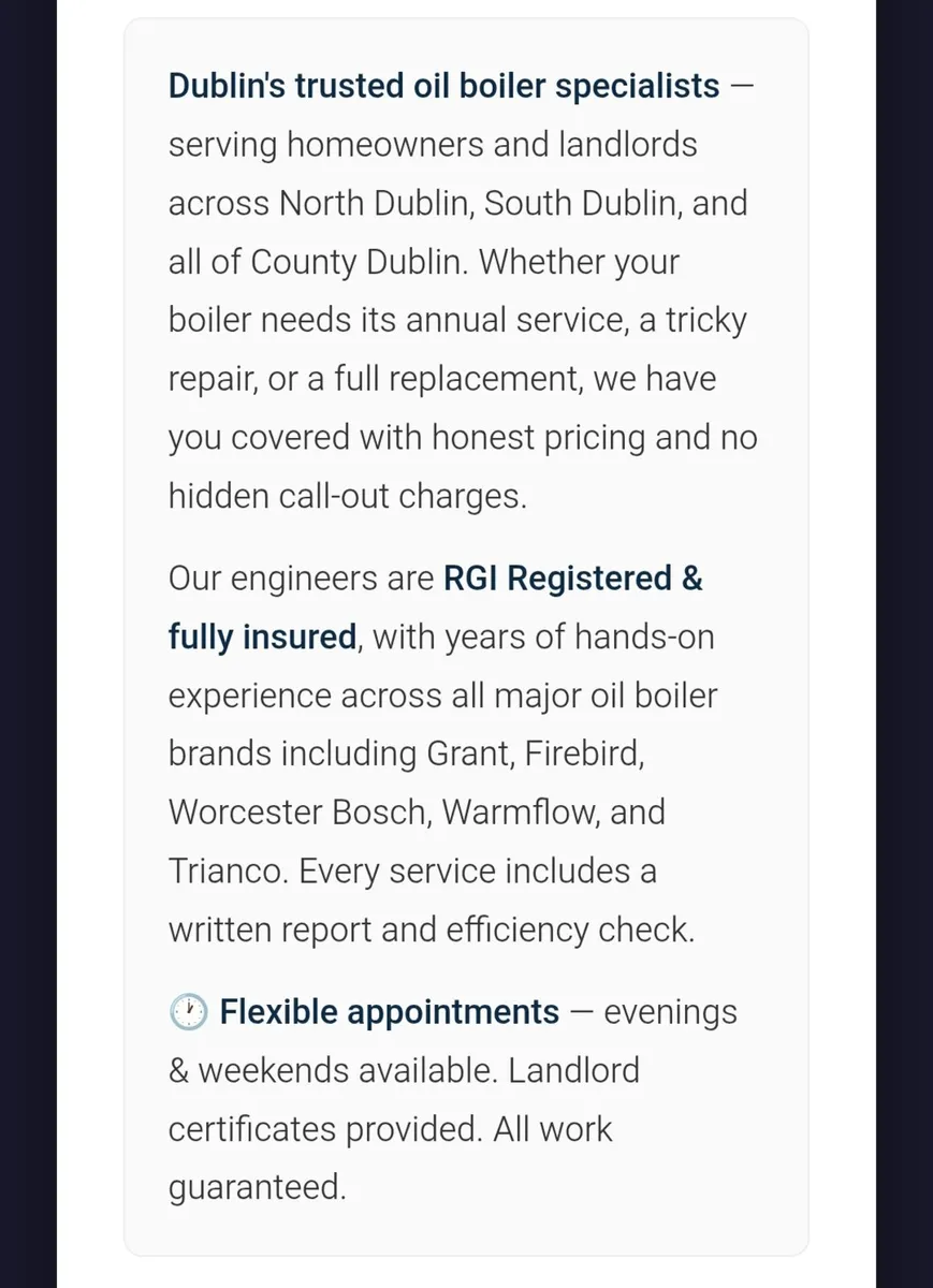 Oil boiler Service, Repair & Replacement - Image 2