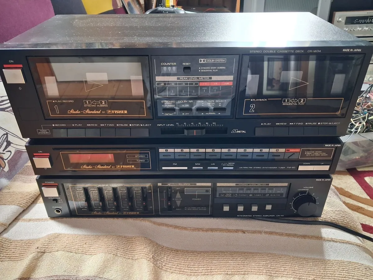 Fisher sanyo stereo x2 units vintage - Image 4