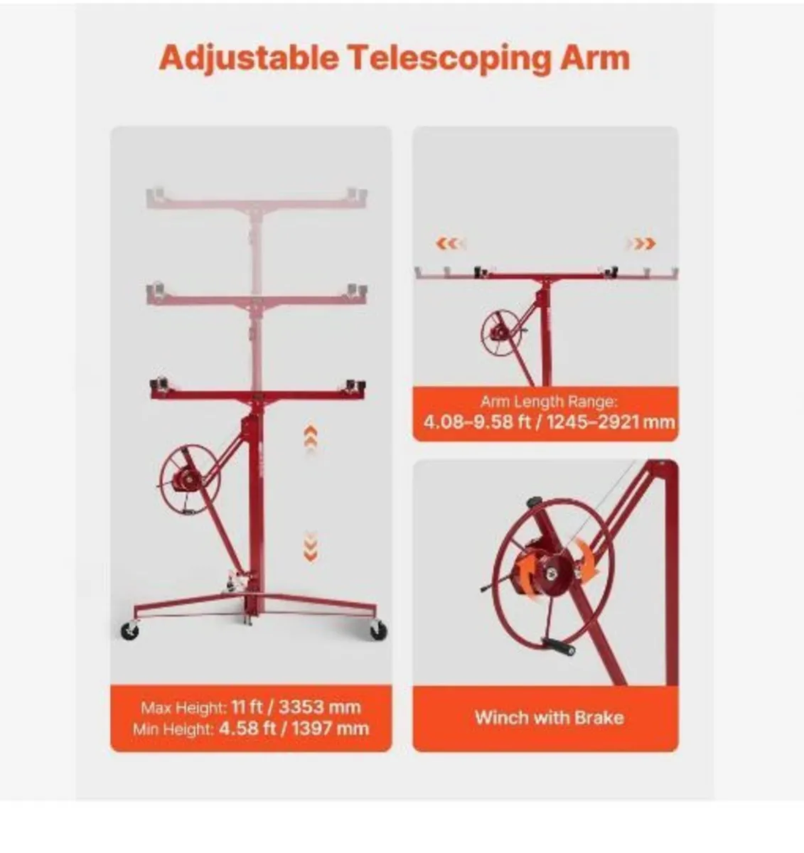 3353mm Drywall Lift, Heavy-Duty 68 kg - Image 4