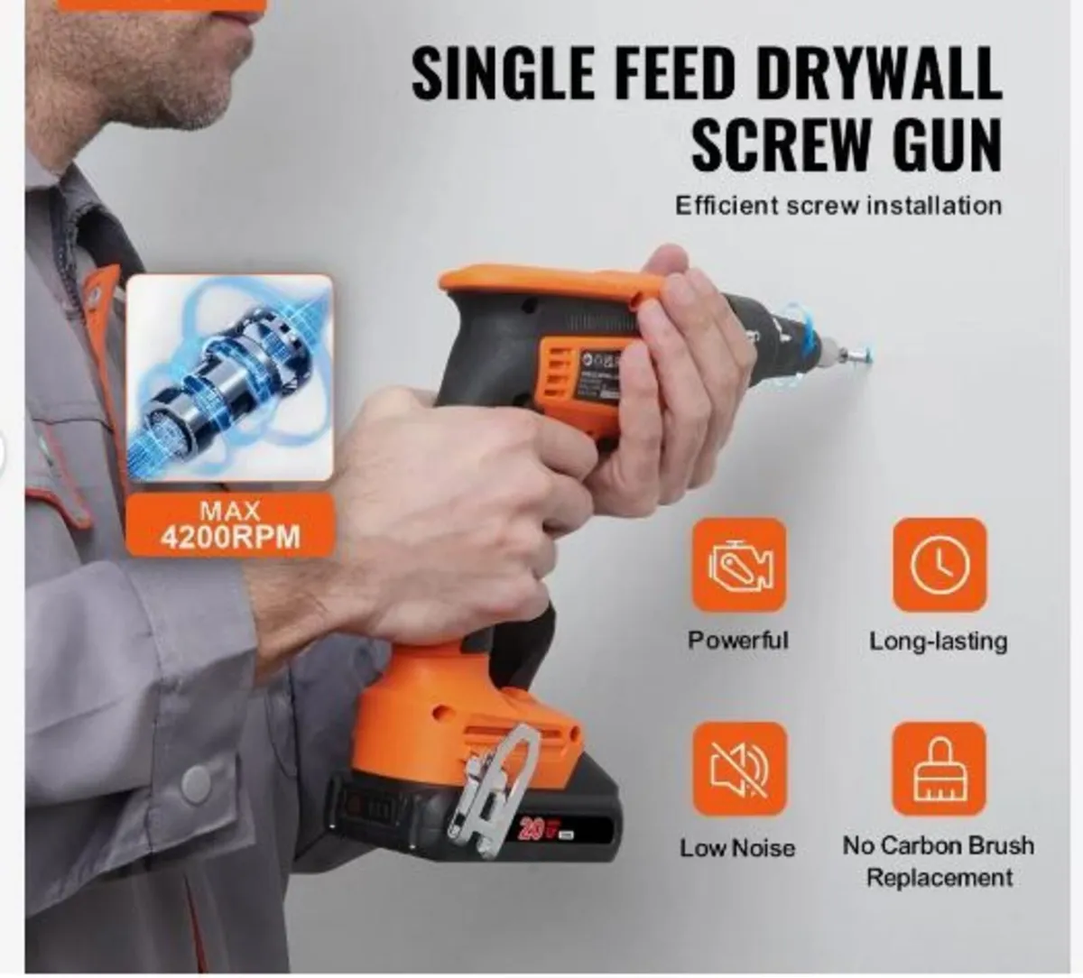 Drywall Screw Gun, 20V Max Drywall - Image 2