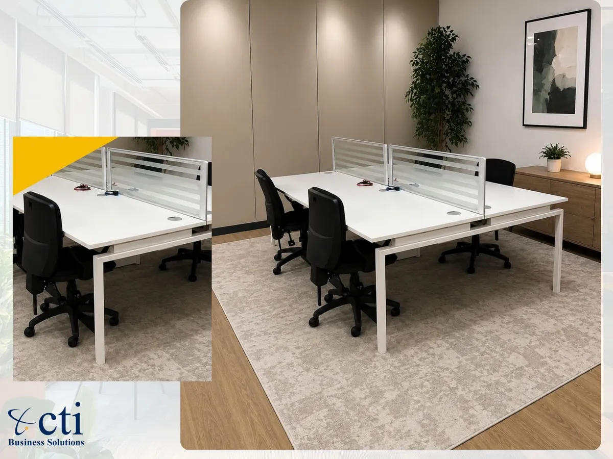 300 Desk, Office Chair & Screen Setups- Per Person - Image 1