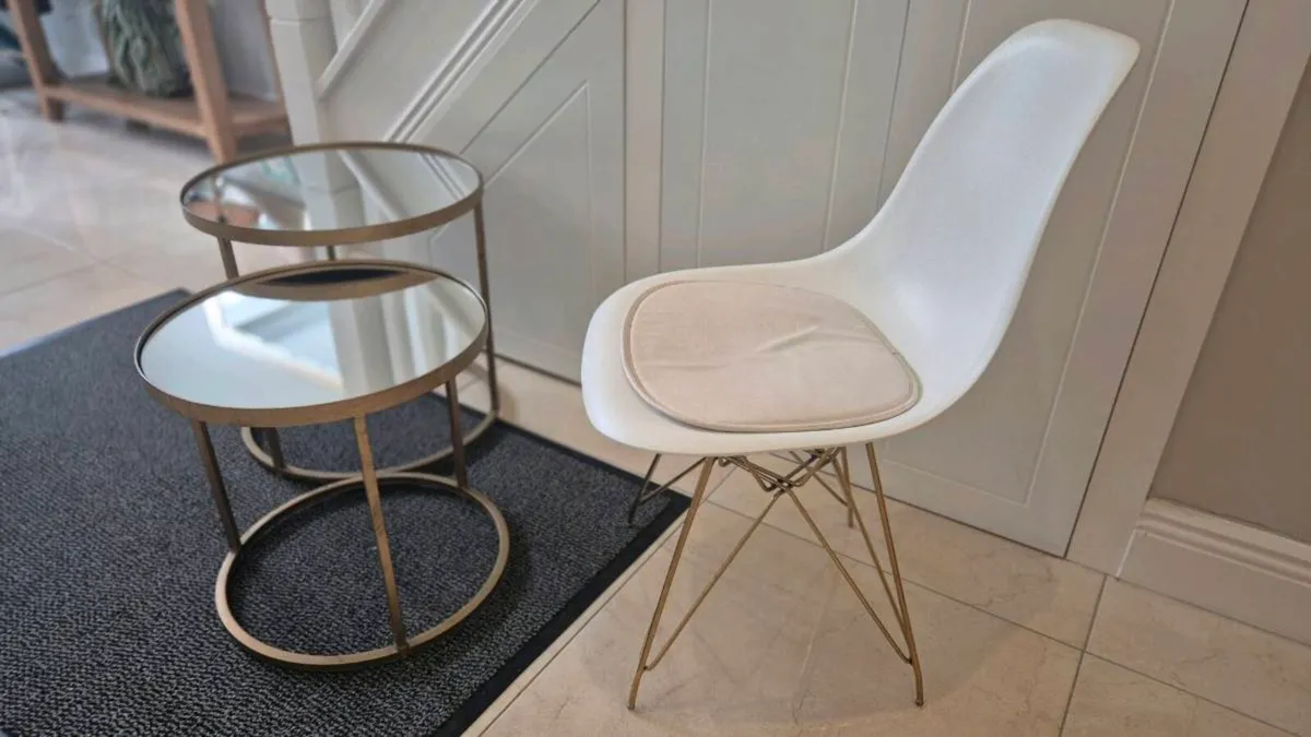 Gold Nesting Tables – Set of 2 – Mirror Top - Image 3