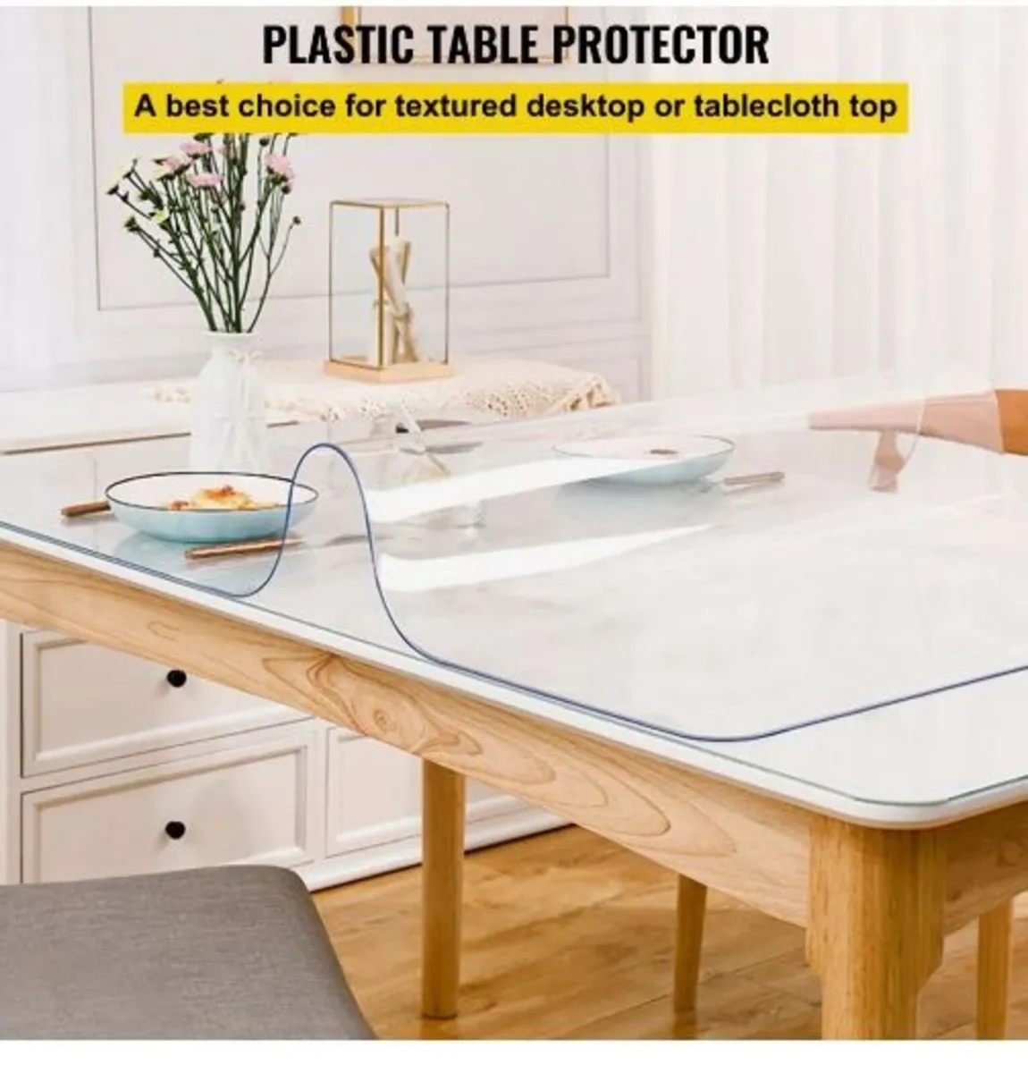 Plastic Table Cover 40 x 72 Inch - Image 2