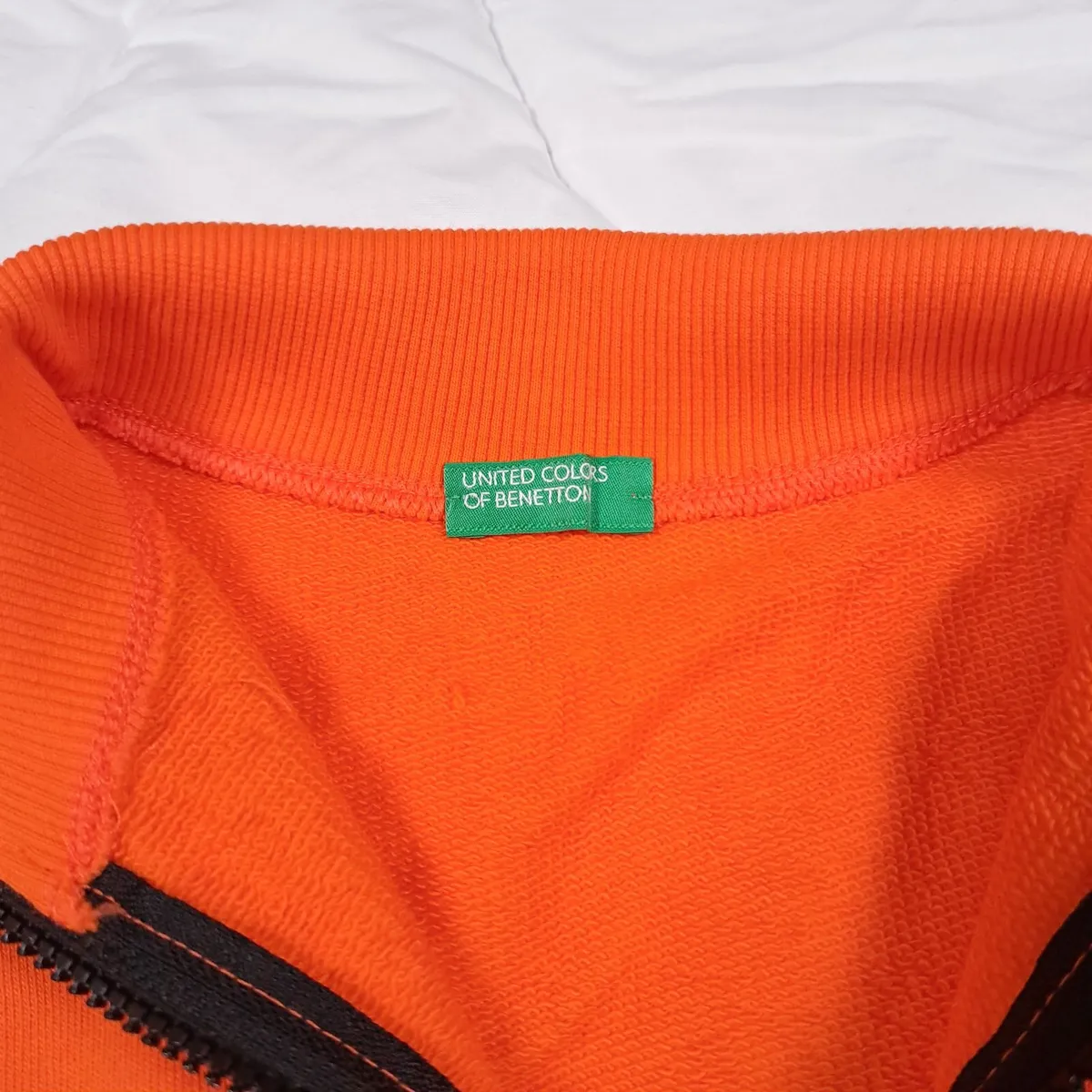 Benetton Orange Logo Track Jacket 8UK/36EU/150cm - Image 3