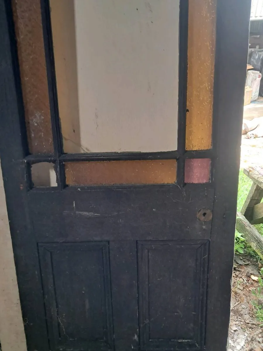 Large old pine door - Image 2
