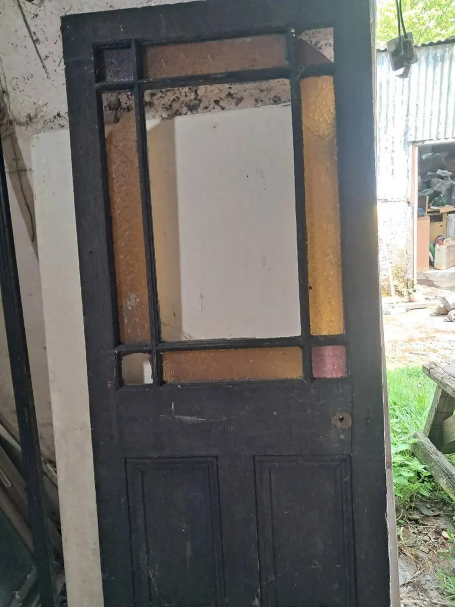 Large old pine door - Image 3