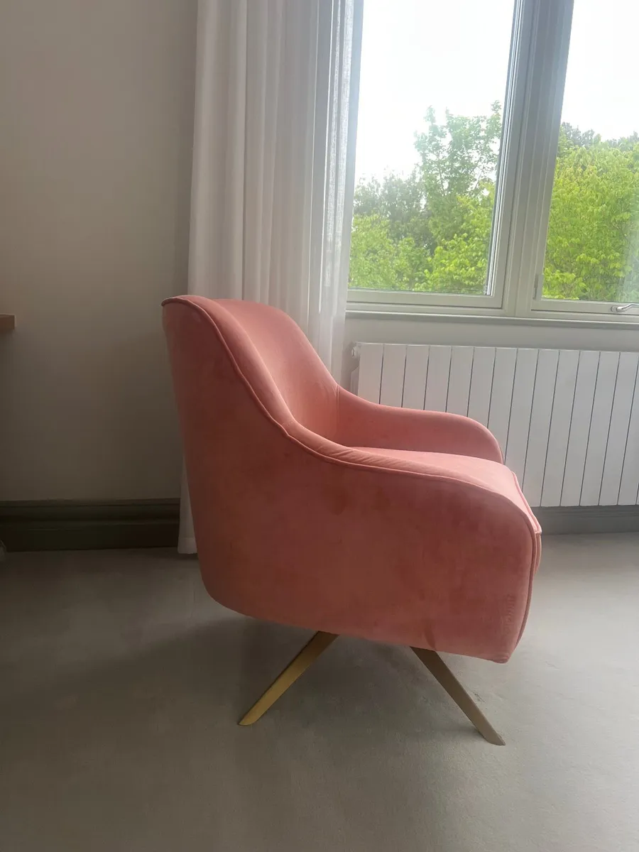 Pink Velvet Chair - Image 2