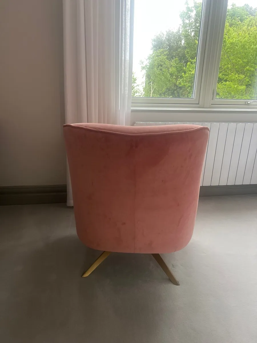 Pink Velvet Chair - Image 3