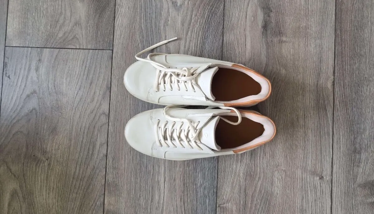 Ecco unisex leather trainers - Image 3