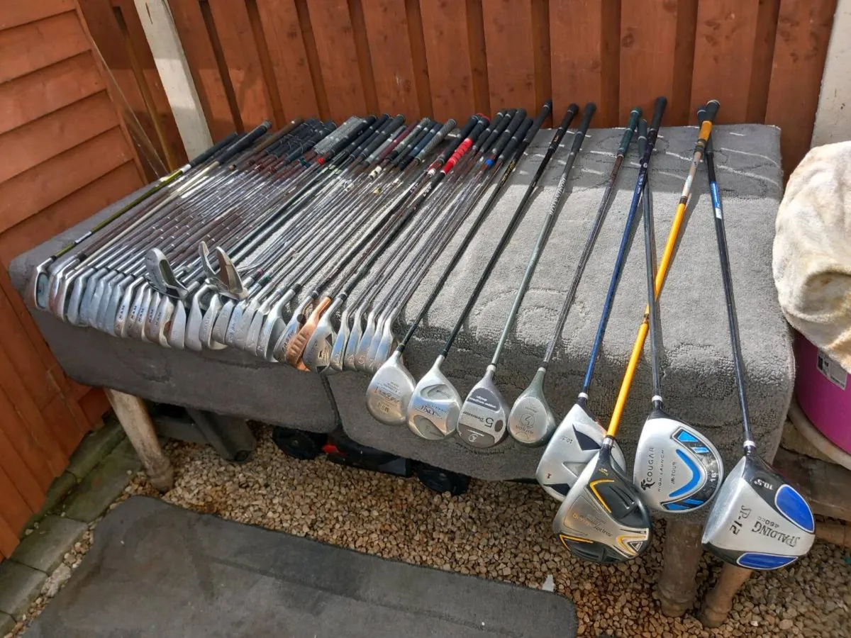 A selection of golf clubs and bag. + golf balls. - Image 4