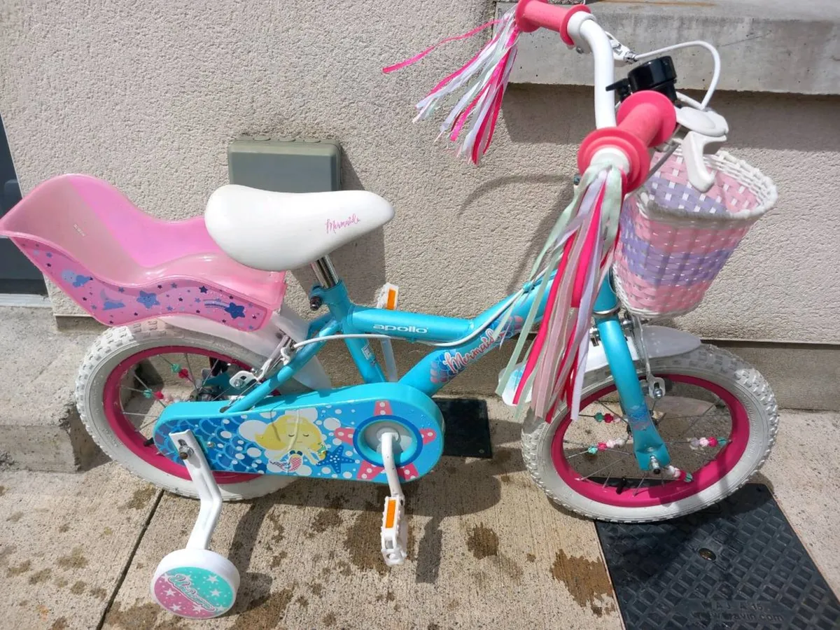 Kids mermaid bike size 14 inch wheels. - Image 2