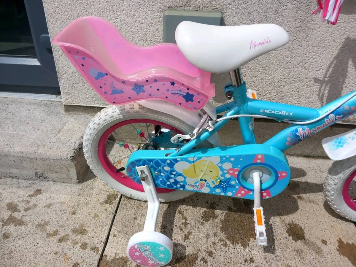Kids mermaid bike size 14 inch wheels. - Image 3
