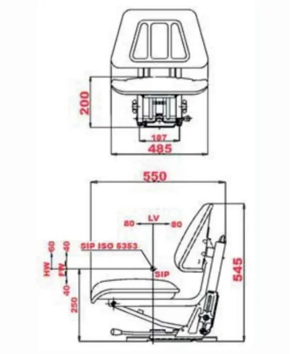 Economy Tractor Seat Comes With Arm Rests 830-872 - Image 2
