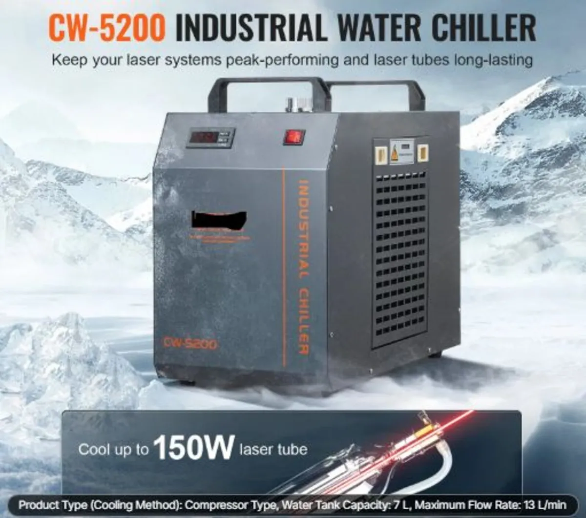 Industrial Water Chiller, CW-5200,Industrial Water - Image 3