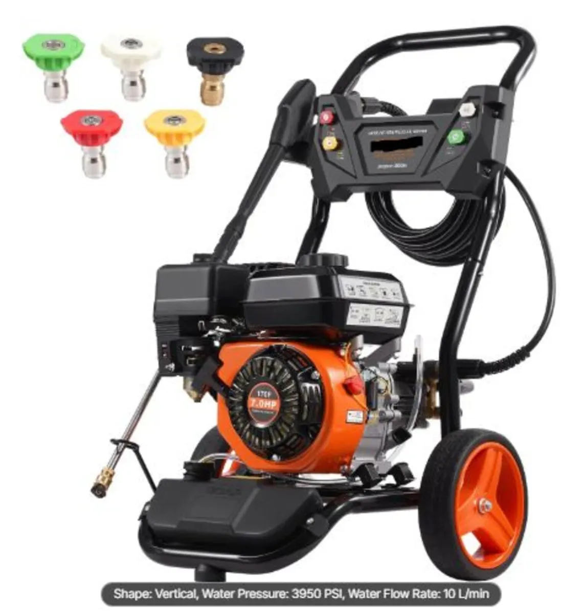 Gas Pressure Washer, 3950 PSI 10L/min, 2.6 GPM - Image 1