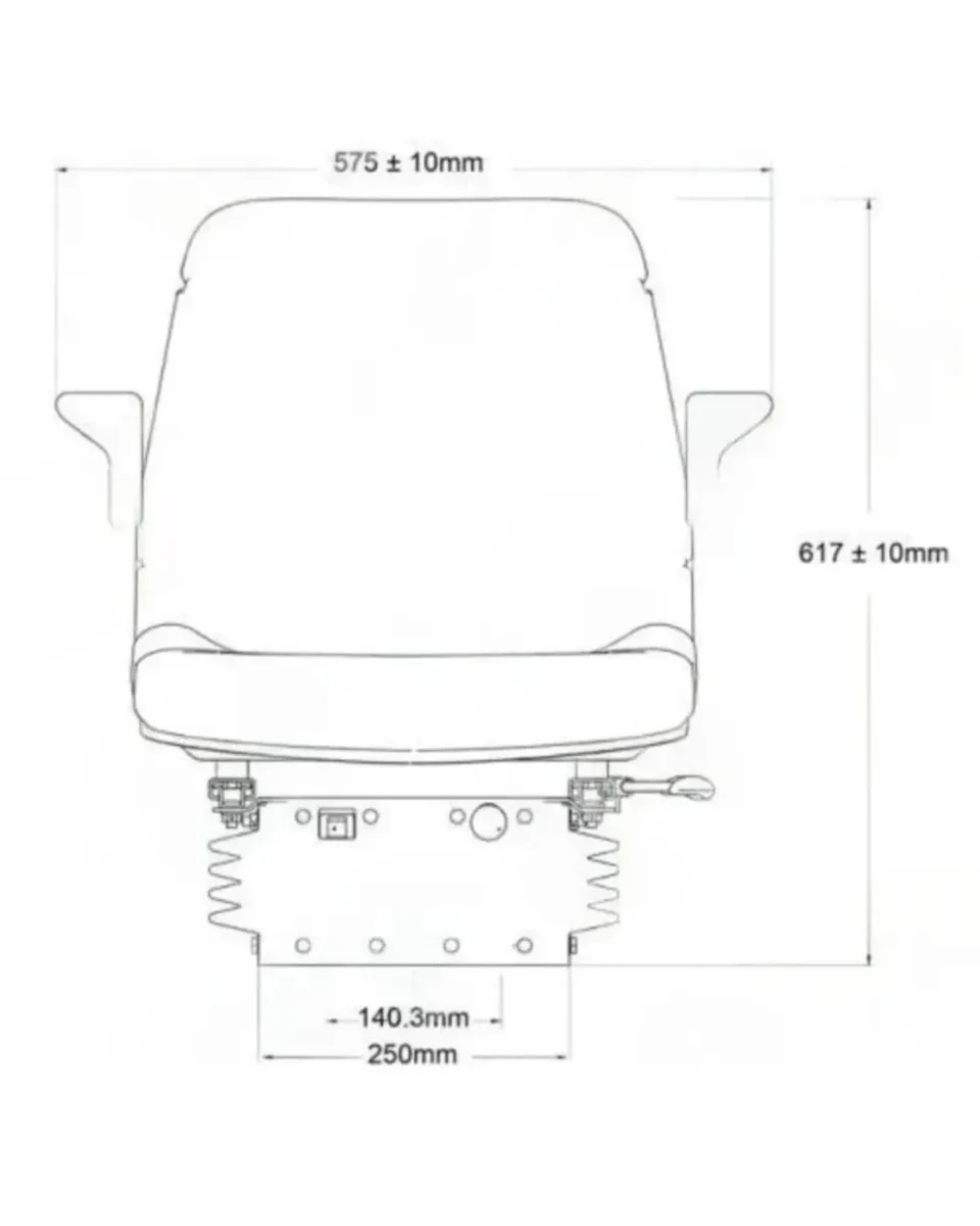 Tractor Air Suspension Seat With Sliging base - Image 2