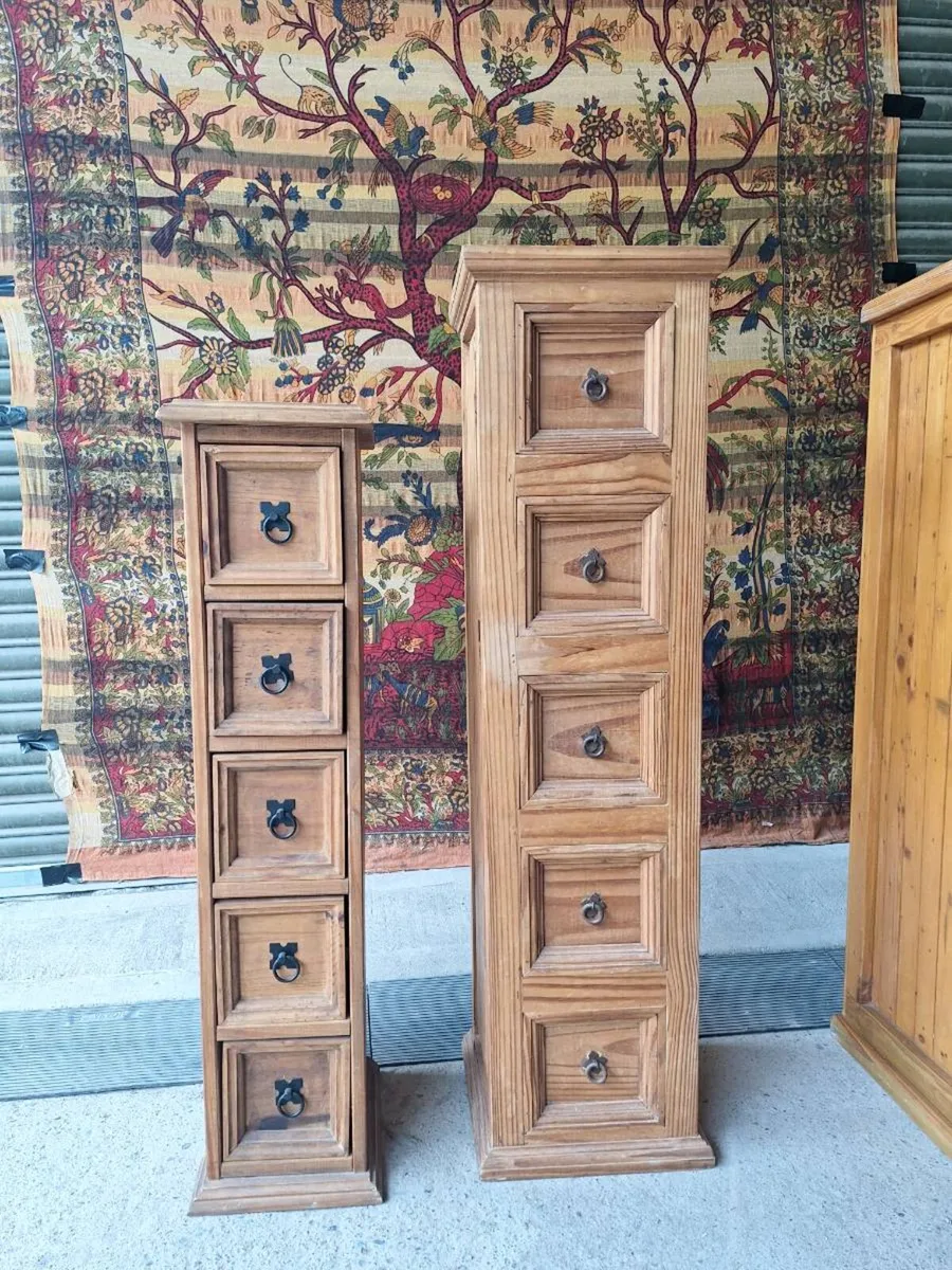 Rustic Solid Wood Drawer Units (DELIVERY) - Image 1