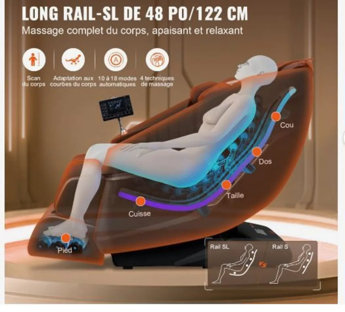 Full Body Massage Chair, SL-Track Zero Gravity - Image 2