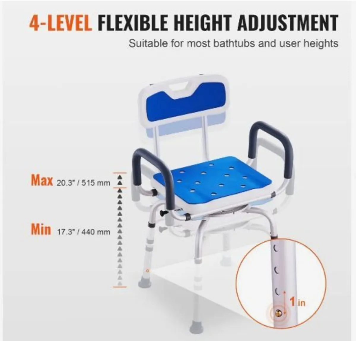 Swivel Shower Chair 360 Degree - Image 1