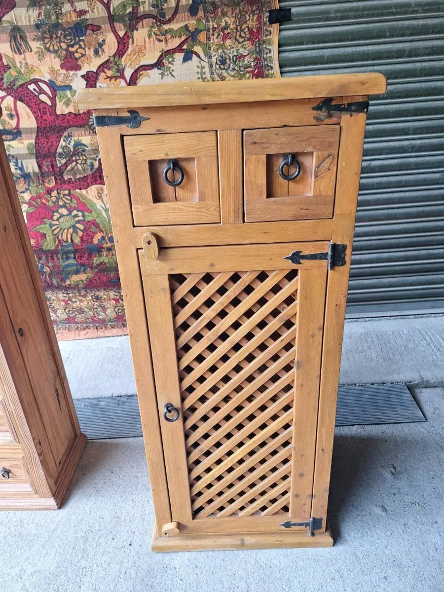 Rustic Mexican Pine Storage Cabinet (DELIVERY) - Image 1