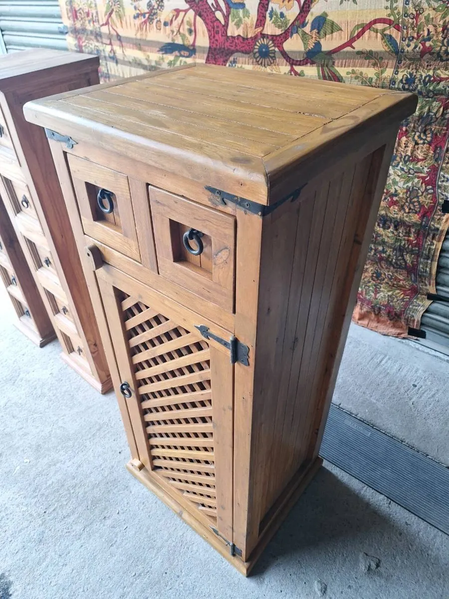 Rustic Mexican Pine Storage Cabinet (DELIVERY) - Image 2